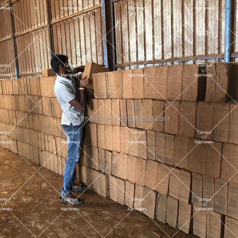 전기 구동 코코토 톱 블록 제조 기계 동물 침대 생산 시스템