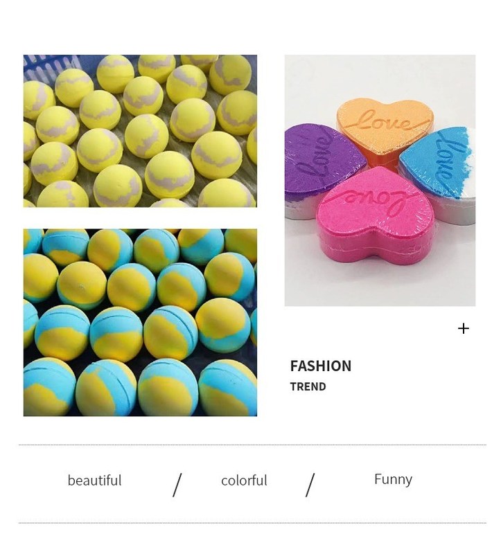 호텔 스파용 반자동 40mm 심장 모양 폭탄 욕실 소금 압축 모양 기계