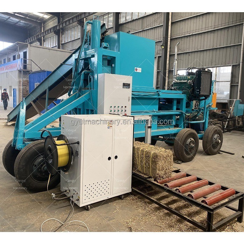 목재 톱스트 짚 발러 80-120 발 용량과 PLC를 가진 가방 기계 장비