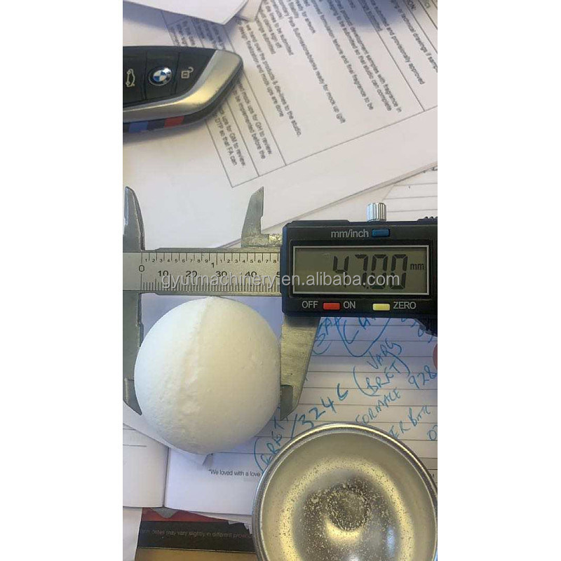 수압 목욕 폭탄 공 압력 생산자 소금 공 압력 목욕 비누 만드는 기계