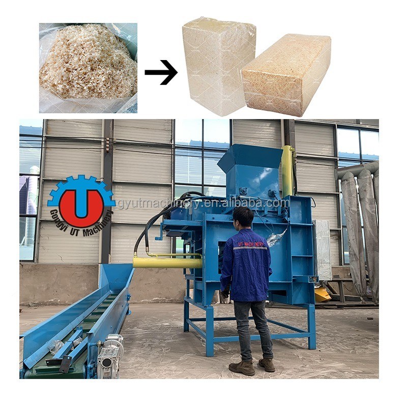 PLC 1000g Per Bag Sawdust Baler Hydraulic Press 목재 면도 목마 침대 의류 튀니지