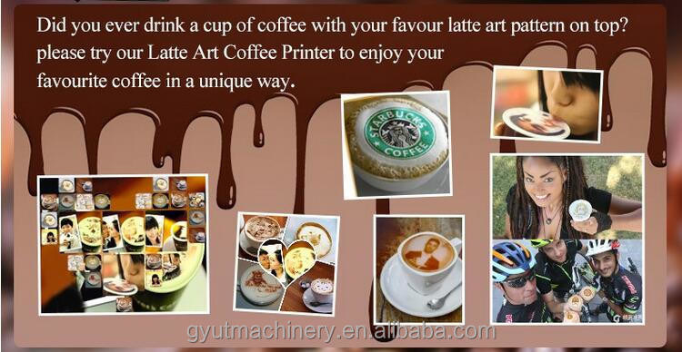 4 컬러 CMYK 잉크젯 프린터 DIY 커피 음식 장미와 꽃의 인쇄 저렴한 가격