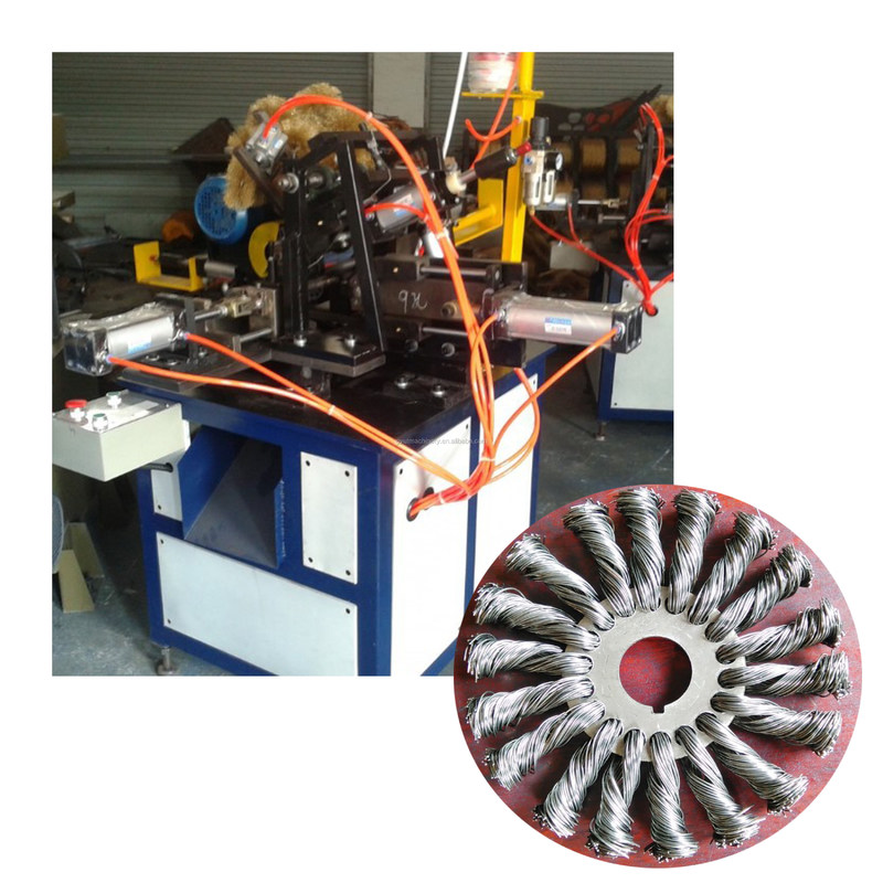 220v 2 홀 / h와 함께 회전 된 매듭 된 비벨 스테인리스 스틸 와이어 브러쉬 만드는 기계