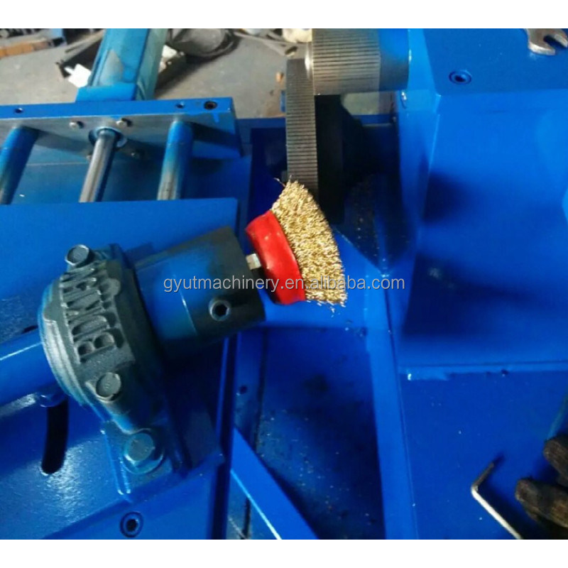 강철 와이어 브러쉬 만드는 기계에 대한  rust 제거 PLC 제어 450mm 크림 와이어 휠