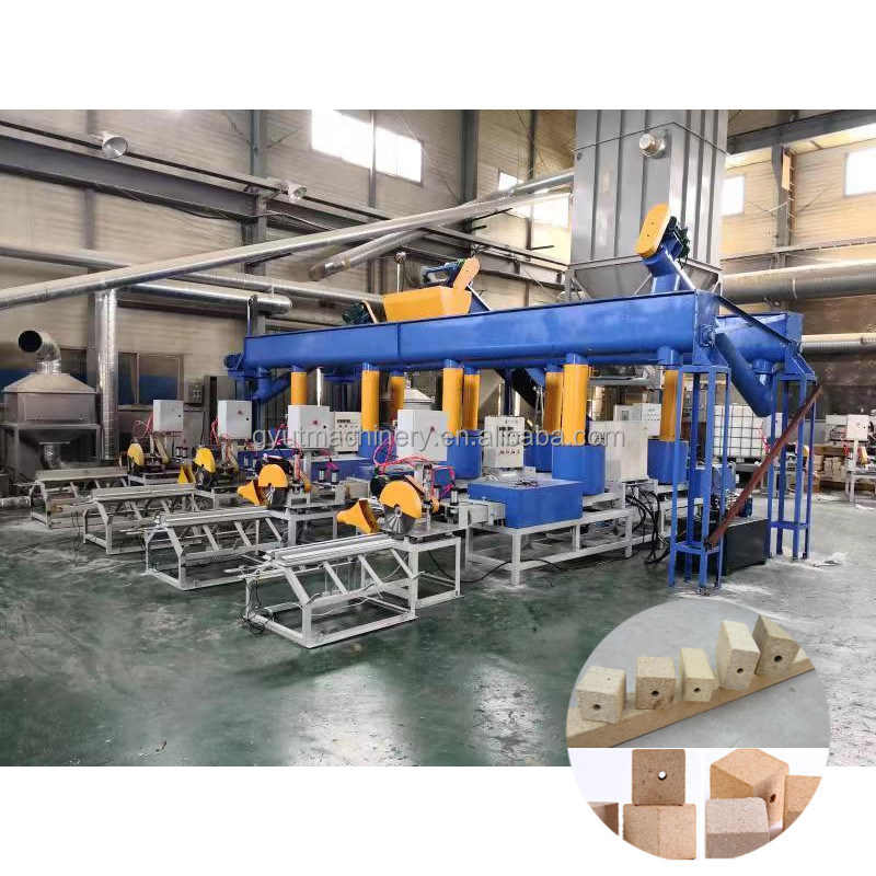 폐기물 사우드스트 리사이클링 목재 발 블록 550-700 kg/m3 압력 온 압력 기계